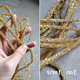 装 设计师手工diy时尚 饰辅料 金色滚糖花边软质绳子 水钻晶花边
