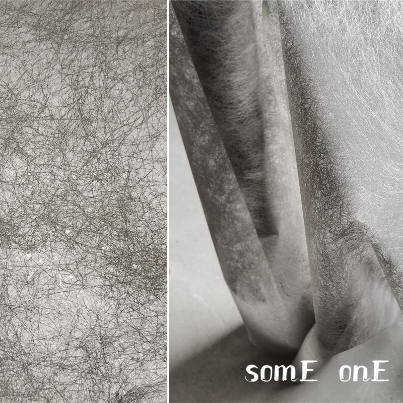 设计师服装布 双面蝉翼死灰色面料 设计师肌理造型时装服装布料