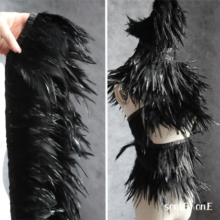 设计师定制鸡毛羽毛自然环保面料