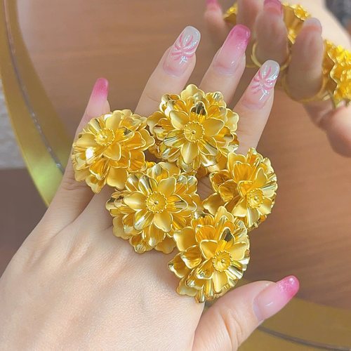 沙金百搭婚嫁结婚戒指女