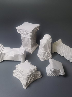 ins风破损罗马柱摆件欧美风装饰品石膏雕像拍照摄影背景装饰品