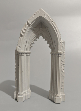 水泥艺术哥特式拱门桌面装饰摆件北欧风格鱼缸造景小众家居饰品