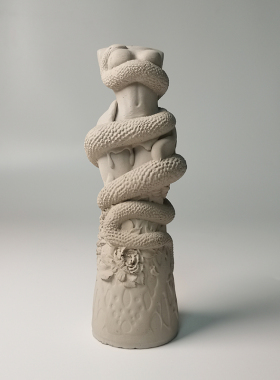 中式水泥柱家居装饰锥面艺术摆件鱼缸造景沉水玄关客厅书房装饰品