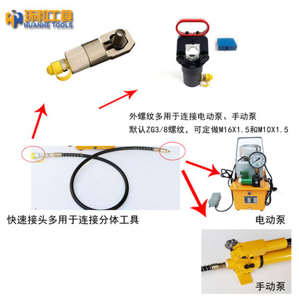 液压工具高压油管软管橡胶管含M10*1.5接头内外螺纹70MPA液压油管