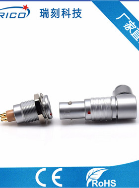 深圳瑞刻供应0bfhg水纹弯头9芯水纹插头插座接插件 圆形连接器