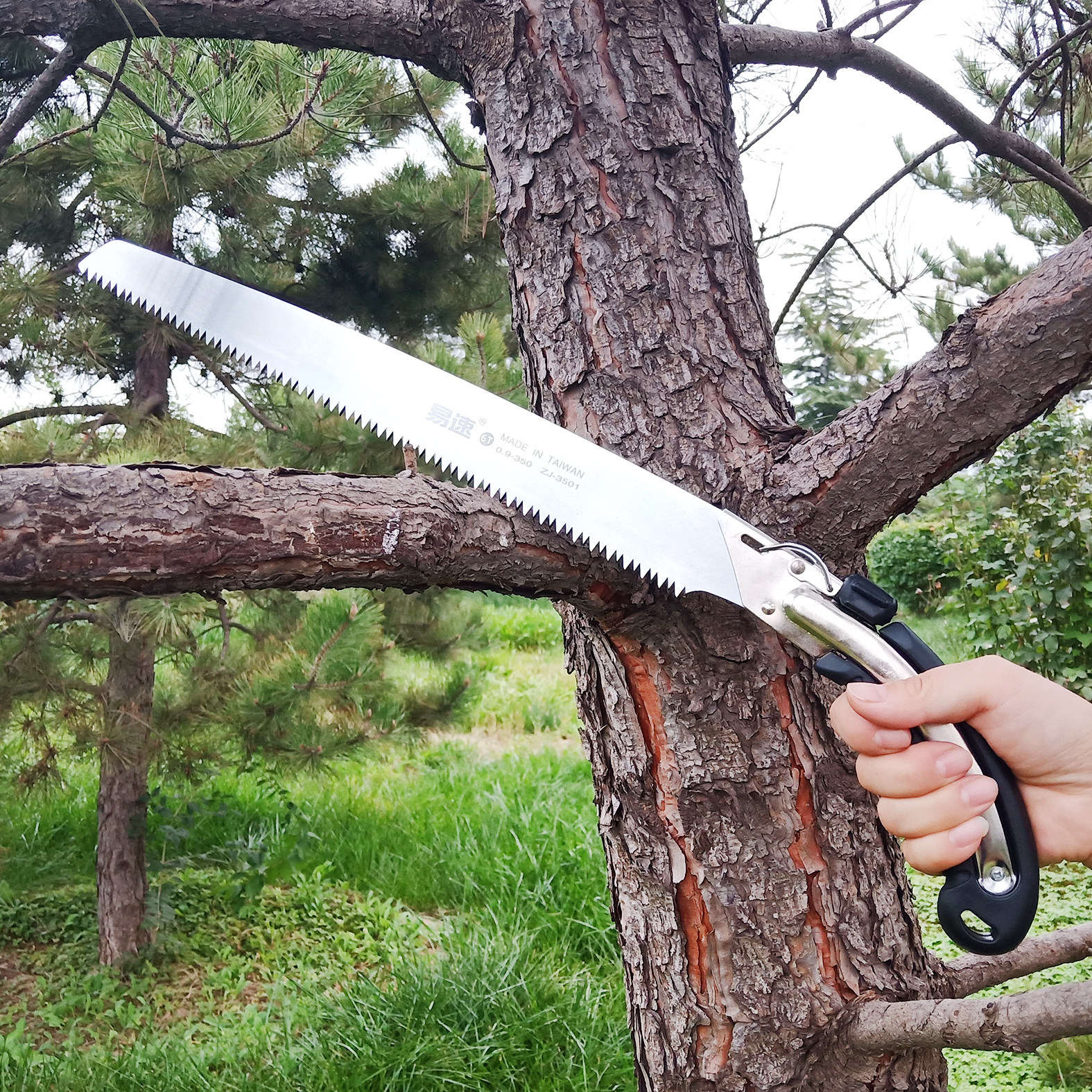 日本进口钢修枝锯果树伐木锯手工锯省力手锯易速3501园林锯木工锯