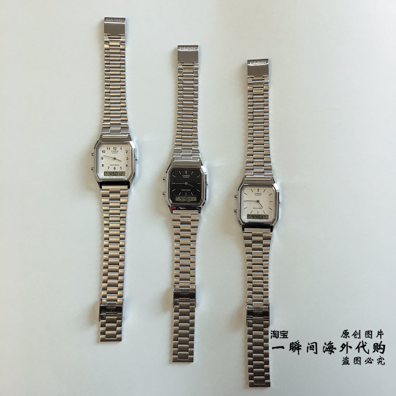 卡西歐電子表AQ-230A-1D經典複古款雙顯鋼帶男女手表AQ-230GA-9D在類目 手錶, 日韓腕表中 - 來自Buy2taobao.com提供專業的淘寶代購服務