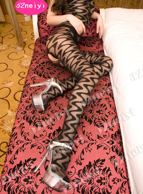 清仓15元  大s纹  黑白双色 免脱吊带连身袜 连体连裤袜 s纹s1144