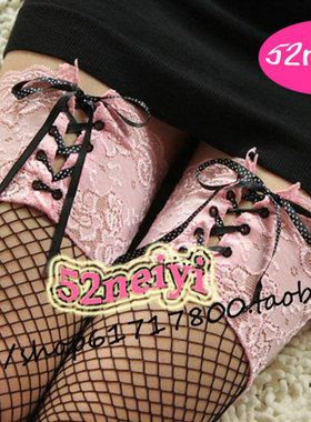 清仓特卖  洛丽塔蕾丝网纱过膝袜 性感宽边蕾丝网眼长筒袜 二次元