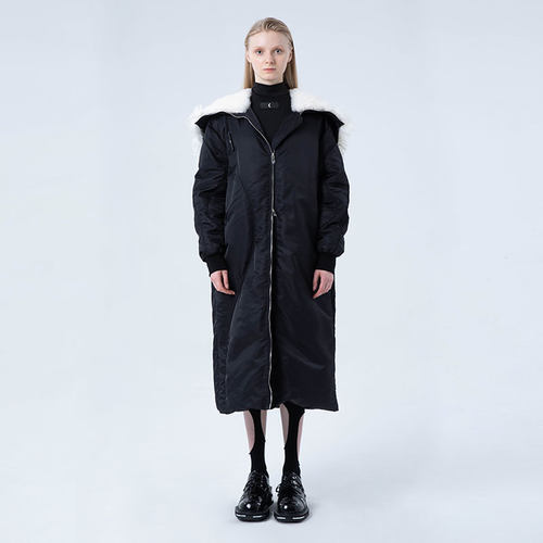 百搭宽松羽绒服H型长款纯色