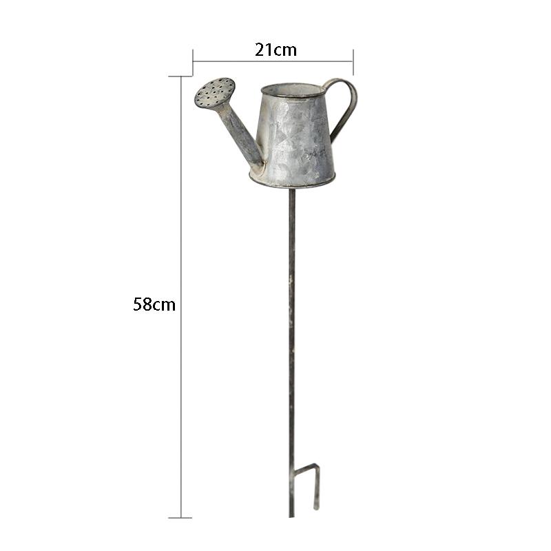 爱上花园|园艺杂货 花园装饰铁艺水壶花插 水壶地插水壶花插