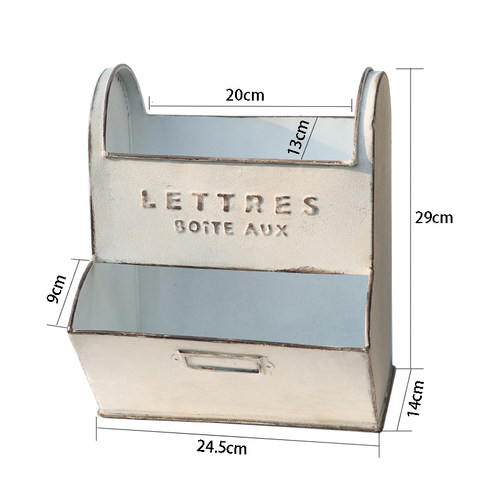 爱上花园|园艺杂货铁艺做旧铁皮花盒草花双层邮箱花盒