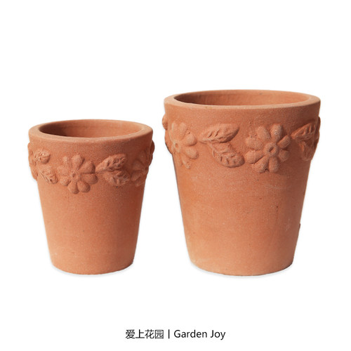 园艺庭院粗制红陶盆花盆透气