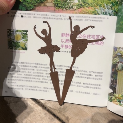 爱上花园家居阳台庭院杂货铁艺锈色芭蕾舞女孩花插