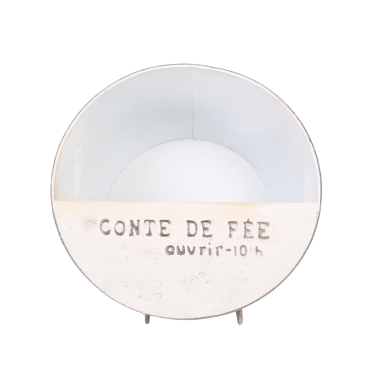 爱上花园家居阳台庭院装饰杂货草花多肉花盆铁艺复古做旧半圆花盆