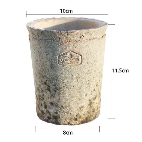 爱上花园粗陶多肉植物花盆泥盆黑红白31复古做旧透气瓦盆房子logo