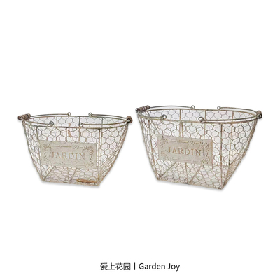 花园庭院装饰铁艺铁艺收纳篮