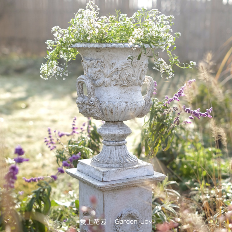 爱上花园|园艺装饰 铸铁做旧 人面双耳奖杯盆 麦穗底座,鲜花速递/花卉仿真/绿植园艺,其它园艺用品,淘宝优惠券,粉丝福利购,淘宝优惠卷