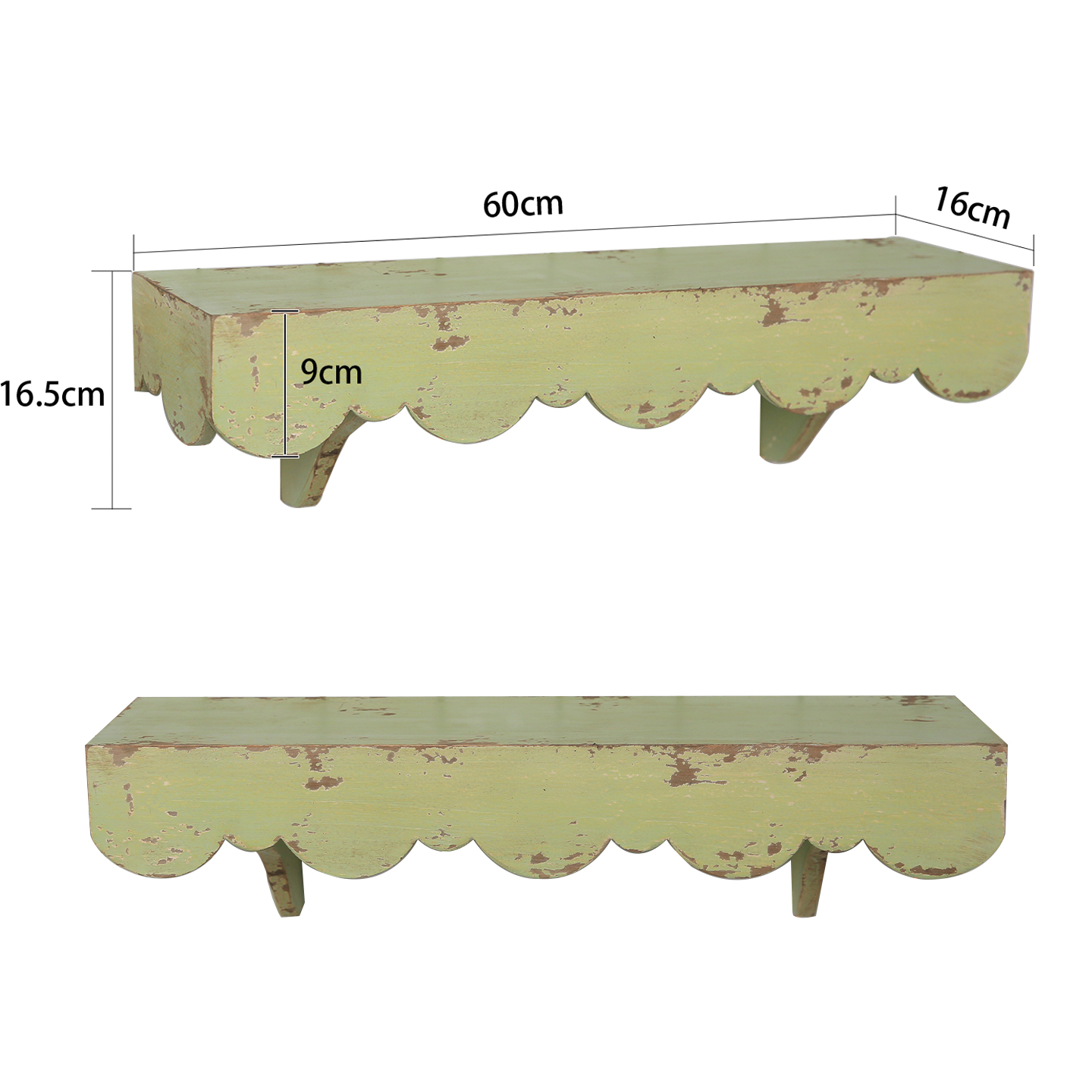 爱上花园杂货花园庭院阳台家居装饰置物壁挂实木做旧壁挂置物架