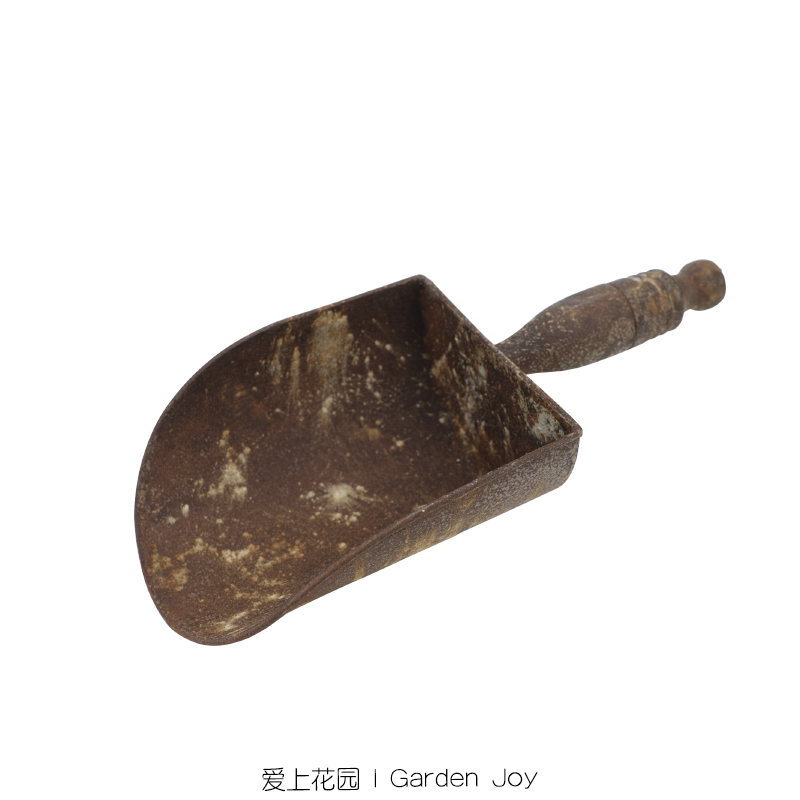 铁艺铁皮锈色宽铲花铲摆件
