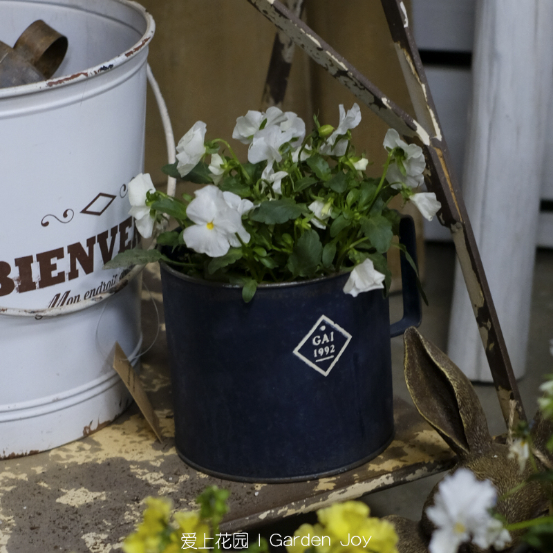 庭院花园装饰盆器铁艺做旧