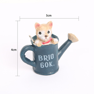 爱上花园ZAKKA树脂园艺卡通摆件装饰迷你水壶动物板凳猫88