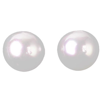 999纯银施家馒头珍珠耳钉女