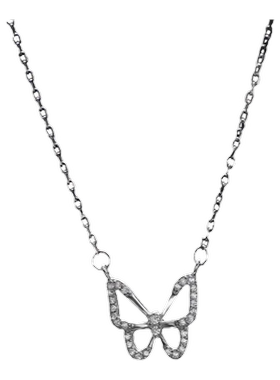 999纯银项链蝴蝶轻奢小众高级感