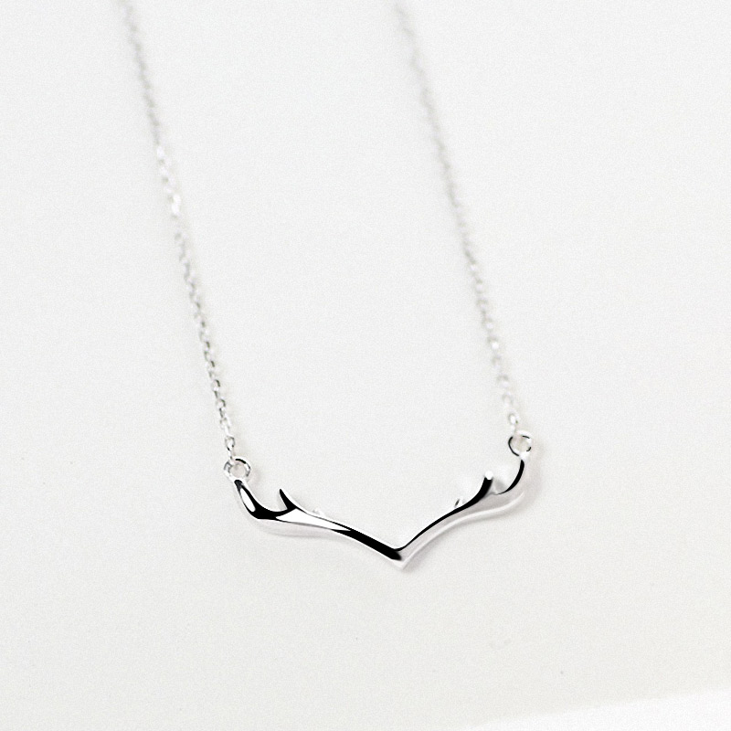 S925 Sterling Silver Necklace Moose Korean Edition Simplicity fresh Sen family literature clavicle student Necklace Pendantin the Accessories/Fashion Jewelry, Necklace  category - from Buy2taobao.com to provide professional Taobao agent buy service