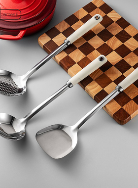 James.F詹弗304不锈钢厨具套装汤勺锅铲捞沥家用厨房可挂收纳炒菜