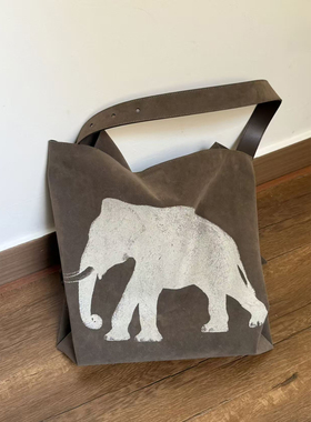 大象包慵懒风软皮托特包大容量通勤包百搭时尚高级感腋下单肩包