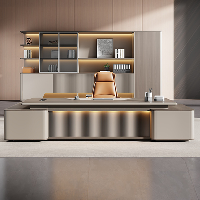 老板办公桌简约现代桌椅组合轻奢董事长办公室总裁大班台经理室桌