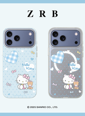 zrb KT 萌趣系列点点适用苹果17磁吸壳16防指纹15可爱女款磨砂壳