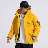 2020工装棉衣男日系印花贴标棉服外套连帽棉袄MY52-P100-控128，男装棉衣，星座207