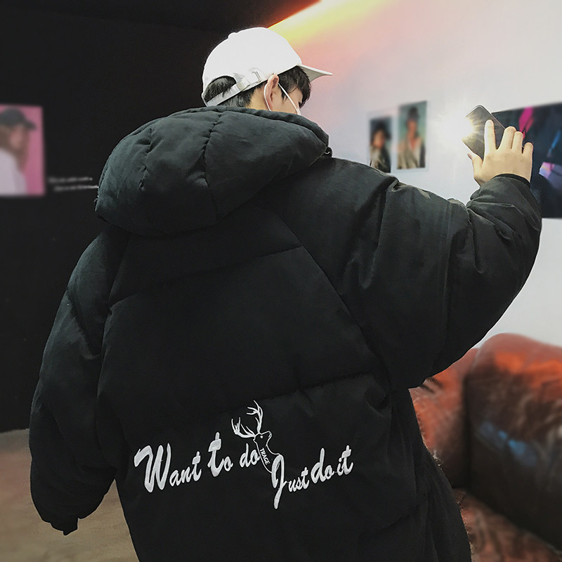 新款面包服男中长款棉衣男港风棉袄男棉服男MY33-P90,男装棉衣,星座207