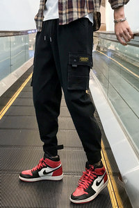 新款港风工装裤男法式 宽松大码小脚休闲裤 207-K86-P30图片