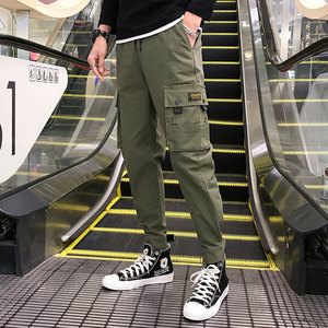 新款港风工装裤男法式 宽松大码小脚休闲裤 207-K86-P30图片