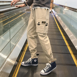 新款港风工装裤男法式 宽松大码小脚休闲裤 207-K86-P30图片