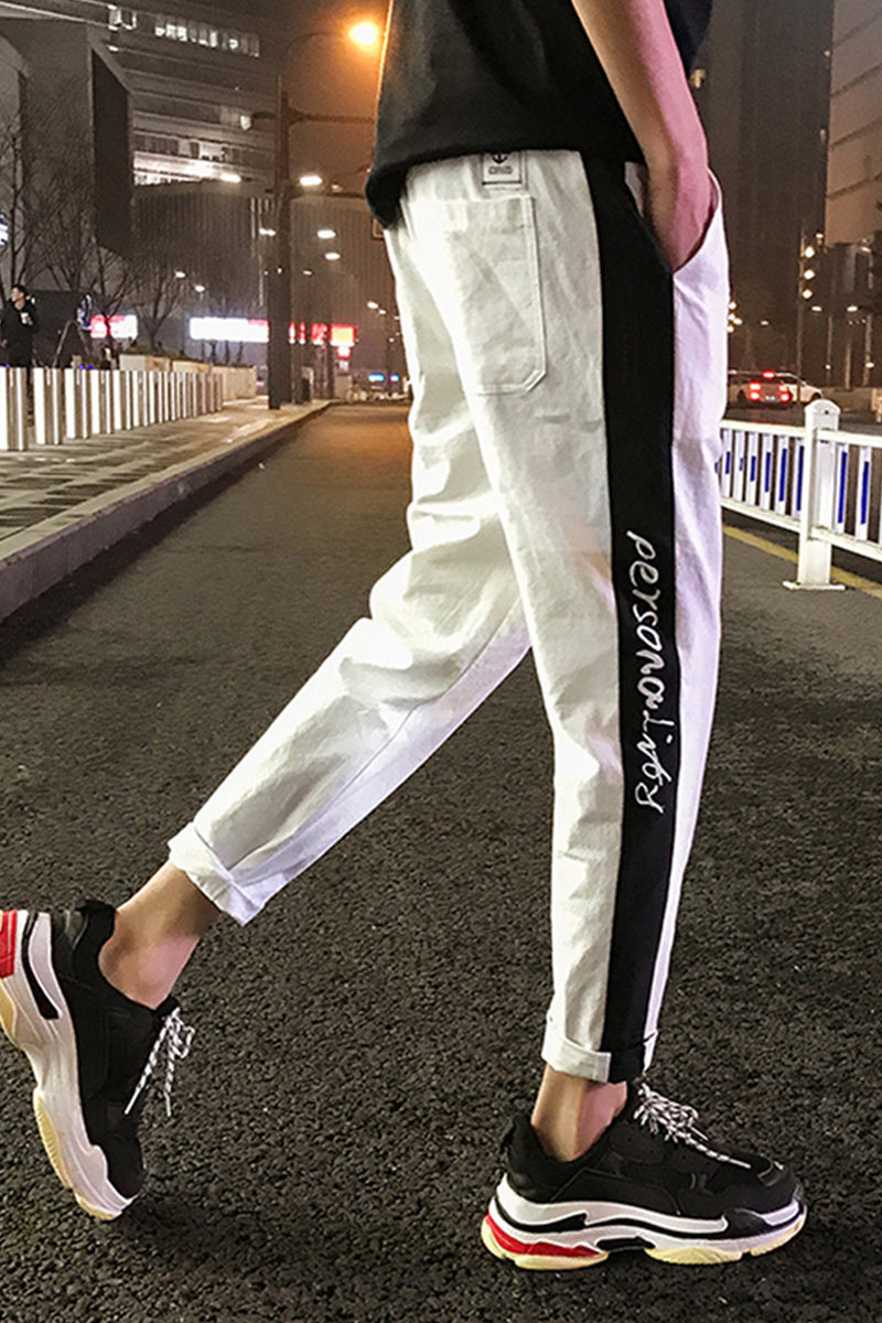 2020九分裤男棉麻透气9分裤休闲裤修身哈伦裤K64-P25,男装休闲裤,星座207