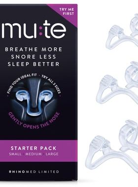 美国Rhinomed Mute Nasal Dilator呼噜鼻扩张器止鼾鼻子呼吸通畅