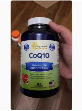 现货aSquared Nutrition CoQ10 400mg Max Strength 200颗