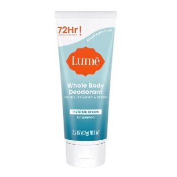 Lume Whole Body Deodorant - Invisible Cream Tube 3.0 ounce