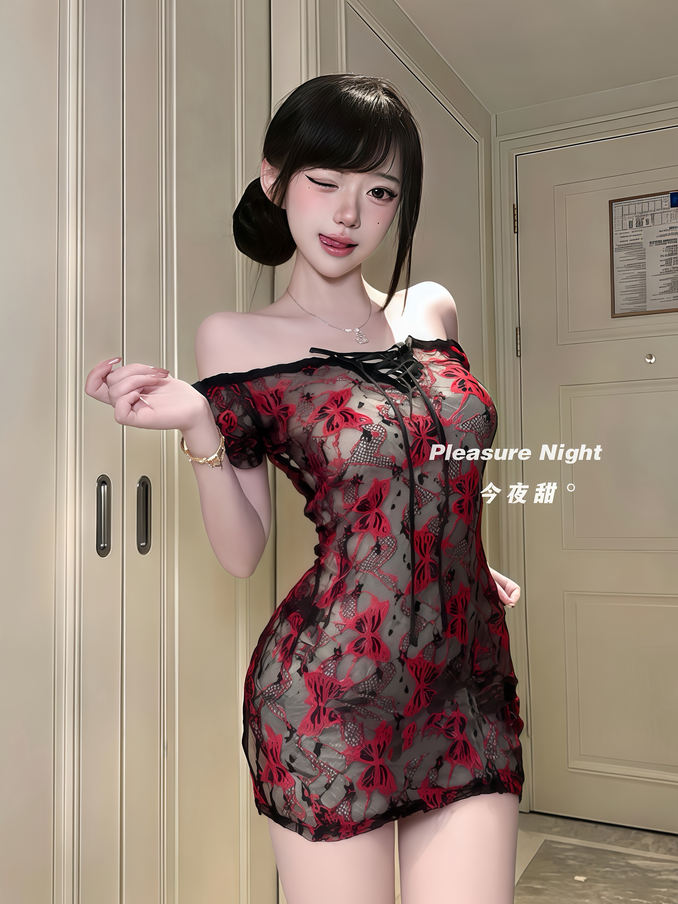 蝴蝶玫瑰*性感睡衣女夏诱惑蕾丝透视装激情夫妻qqny内衣包臀睡裙