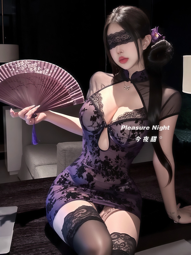 幽兰夜曲*情调趣味内衣透视旗袍制服禁欲系包臀裙小胸纯欲风战袍