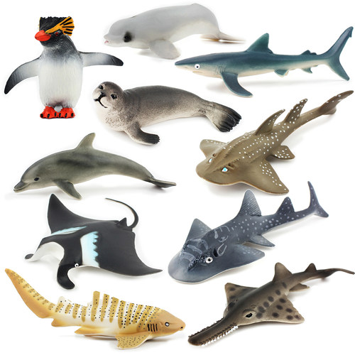 仿真海洋生物模型犁头斑马鲨海狗