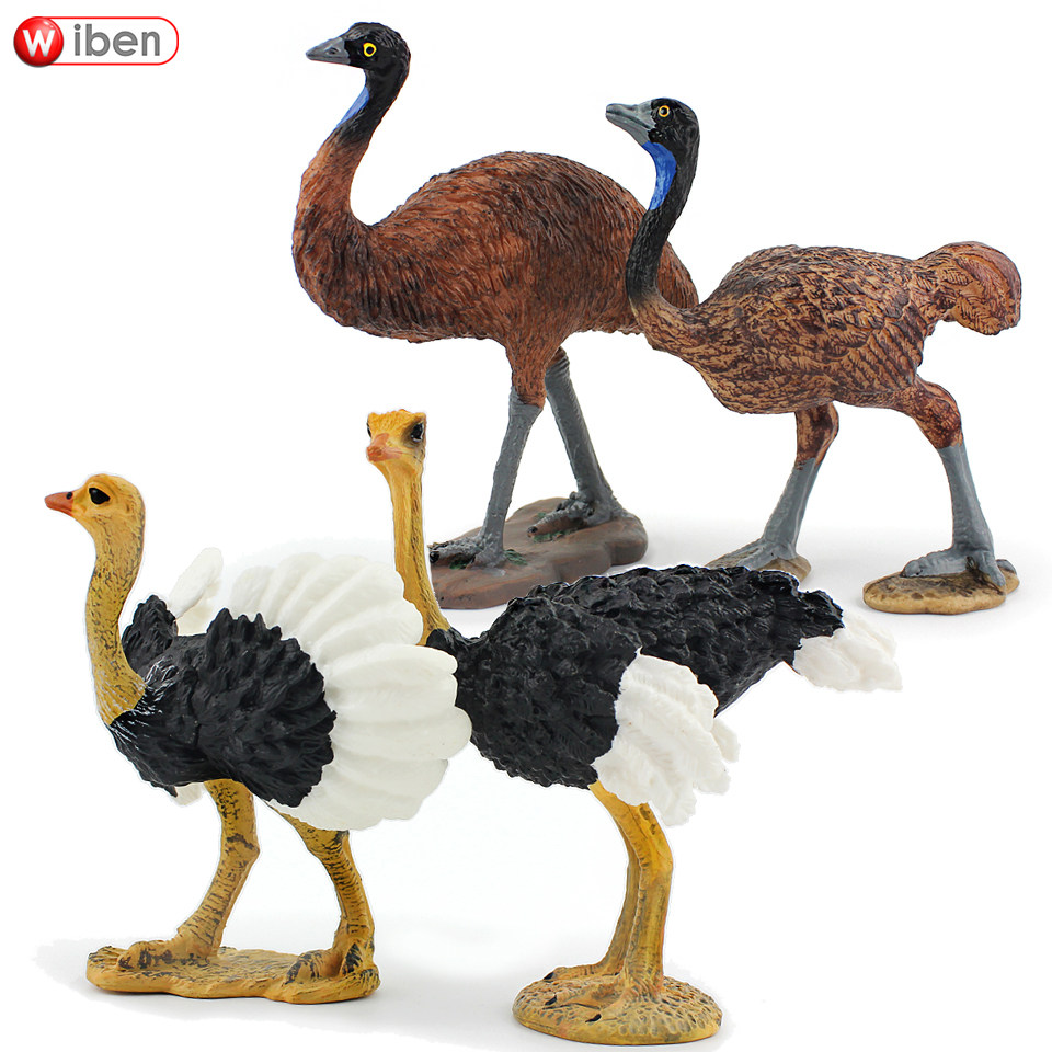 男女孩礼物实心物世仿真野生动界玩具模型鸵鸟飞行鸟类儿童认知