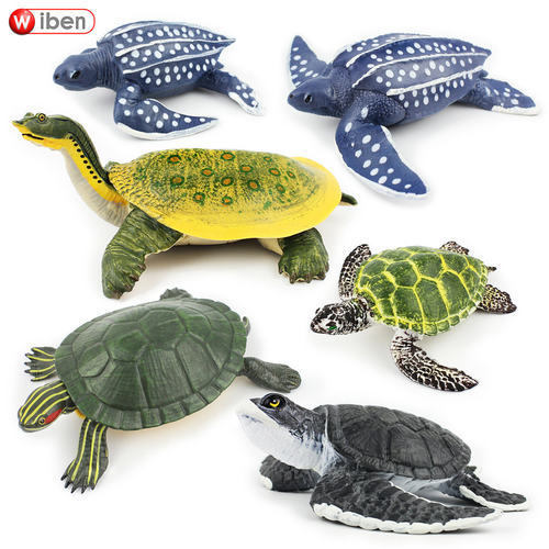 仿真海洋生物动物巴西龟模型海龟甲鱼棱皮龟鳖塑料男孩儿童玩具 - 封面