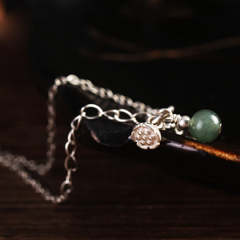 匠趣原创s925纯银超细翡翠手链