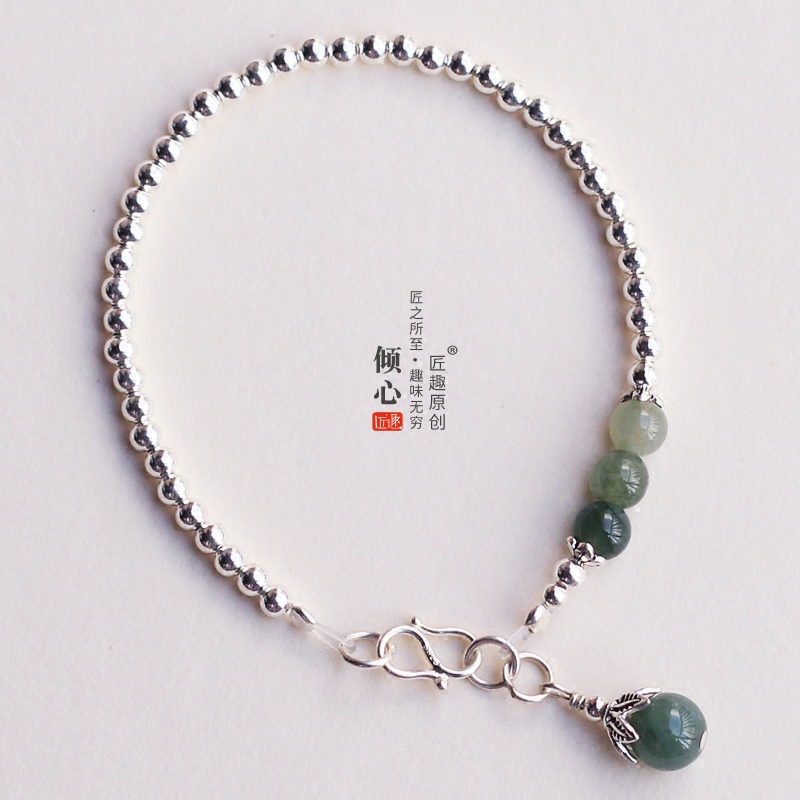 天然翡翠匠趣原创文艺百搭手链