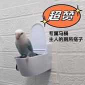 鹦鹉璧挂式 马桶小鸡玄风牡丹厕所塑料内胆可拆卸冲洗便池定点排便